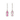Pink Sapphire and Diamond Drop Earrings in 9K Yellow Gold