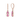 Pink Sapphire and Diamond Drop Earrings in 9K Yellow Gold