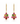 Multi-Tourmaline Floral Drop Earrings in 9K Yellow Gold Yellow Gold