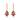 Multi-Tourmaline Floral Drop Earrings in 9K Yellow Gold Rose Gold
