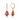 Multi-Tourmaline Floral Drop Earrings in 9K Yellow Gold