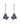 Iolite Butterfly Drop Earrings in 925 Sterling Silver