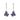 Iolite Butterfly Drop Earrings in 925 Sterling Silver