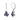Iolite Butterfly Drop Earrings in 925 Sterling Silver