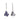 Iolite Butterfly Drop Earrings in 925 Sterling Silver