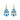 Turquoise and Pearl Drop Earrings in 925 Sterling Silver