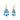Turquoise and Pearl Drop Earrings in 925 Sterling Silver