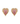 Pink Sapphire and Diamond Heart Stud Earrings in 9K Yellow Gold