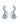Sky Blue Topaz Swirl Push Post Earrings in 925 Sterling Silver