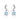 Sky Blue Topaz Swirl Push Post Earrings in 925 Sterling Silver
