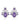 Multi-Gemstone Filigree Heritage Stud Earrings in 925 Sterling Silver Amethyst