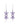 Multi-Gemstone Floral Bloom Drop Earrings in 925 Sterling Silver Amethyst