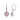 Pink Opal & Garnet Clover Drop Earrings in 925 Sterling Silver