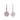 Pink Opal & Garnet Clover Drop Earrings in 925 Sterling Silver