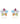 Multi-Gemstone Floral Cluster Stud Earrings in 925 Sterling Silver
