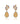 Golden Druzy Quartz 5.90ctw Push Post Earrings In 925 Sterling Silver