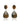 Elegant Tiger Eye 14.30ctw Push Post Earrings In 925 Sterling Silver
