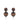 Tiger Eye 12.30ctw Push Post Earrings In 925 Sterling Silver