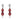 Cherry red Pearl Drop Earrings– 925 Sterling Silver | Fine Jewelry