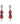 Red Cherry Pearl 12.40ctw Push Post Earrings In 925 Sterling Silver
