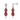 Cherry red Pearl Drop Earrings– 925 Sterling Silver | Fine Jewelry