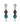 Peacock Pearl 11.00ctw Push Post Earrings In 925 Sterling Silver