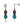 Peacock Pearl 11.00ctw Push Post Earrings In 925 Sterling Silver