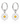 White and Yellow Enamel Daisy Hoop Earrings in 925 Sterling Silver