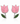 Pink and Green Enamel Tulip Stud Earrings in 925 Sterling Silver