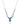 Blue Topaz Graduated Drop Necklace in 925 Sterling Silver