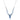 Blue Topaz Graduated Drop Necklace in 925 Sterling Silver