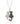 Black Spinel and White Zircon Cuddling Cats Pendant in 925 Sterling Silver