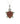 Red Garnet With Multi Stone 1.80ctw Pendant With Chain In 925 Sterling Silver