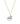 Amethyst With Enamel 0.20ctw 1Mic YGP Pendant With Chain In 925 Sterling Silver