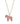 Pink Opal With Enamel 2.50ctw Pendant With Chain In 925 Sterling Silver
