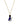 Lapis Lazuli With Black Onyx 2.20ctw Pendant With Chain In 925 Sterling Silver