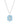 Blue Topaz With Enamel 3.00ctw Pendant With Chain In 925 Sterling Silver