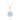 Aquamarine Floral Halo Pendant – 9KT Yellow Gold | Fine Jewelry Rose Gold