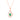 Emerald Pave-Set Halo Pendant – 9KT Yellow Gold | Fine Jewelry Rose Gold