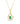 Emerald Pave-Set Halo Pendant – 9KT Yellow Gold | Fine Jewelry Yellow Gold