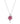 African Ruby With Diamond EF-VS 1.00ctw Pendant With Chain In 9KT Yellow Gold