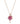 African Ruby With Diamond EF-VS 1.00ctw Pendant With Chain In 9KT Yellow Gold