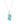 Sleeping Beauty Turquoise 3.10ctw Pendant With Chain In 925 Sterling Silver