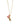Red Garnet With Black Spinel 0.30ctw Pendant With Chain In 925 Sterling Silver