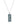 Blue Topaz With Tsavorite 2.50ctw Pendant With Chain In 925 Sterling Silver