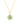Tsavorite & Diamond Halo Cluster Pendant – 9KT Yellow Gold | Fine Jewelry Yellow Gold