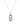 Mint Quartz With Black Spinel 5.60ctw Pendant With Chain In 925 Sterling Silver