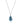 London Blue Topaz 2.40ctw Pendant With Chain In 925 Sterling Silver