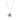 Blue Topaz Trillion Halo Pendant – 925 Sterling Silver | Luxury Jewelry