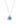 Blue Topaz Trillion Halo Pendant – 925 Sterling Silver | Luxury Jewelry